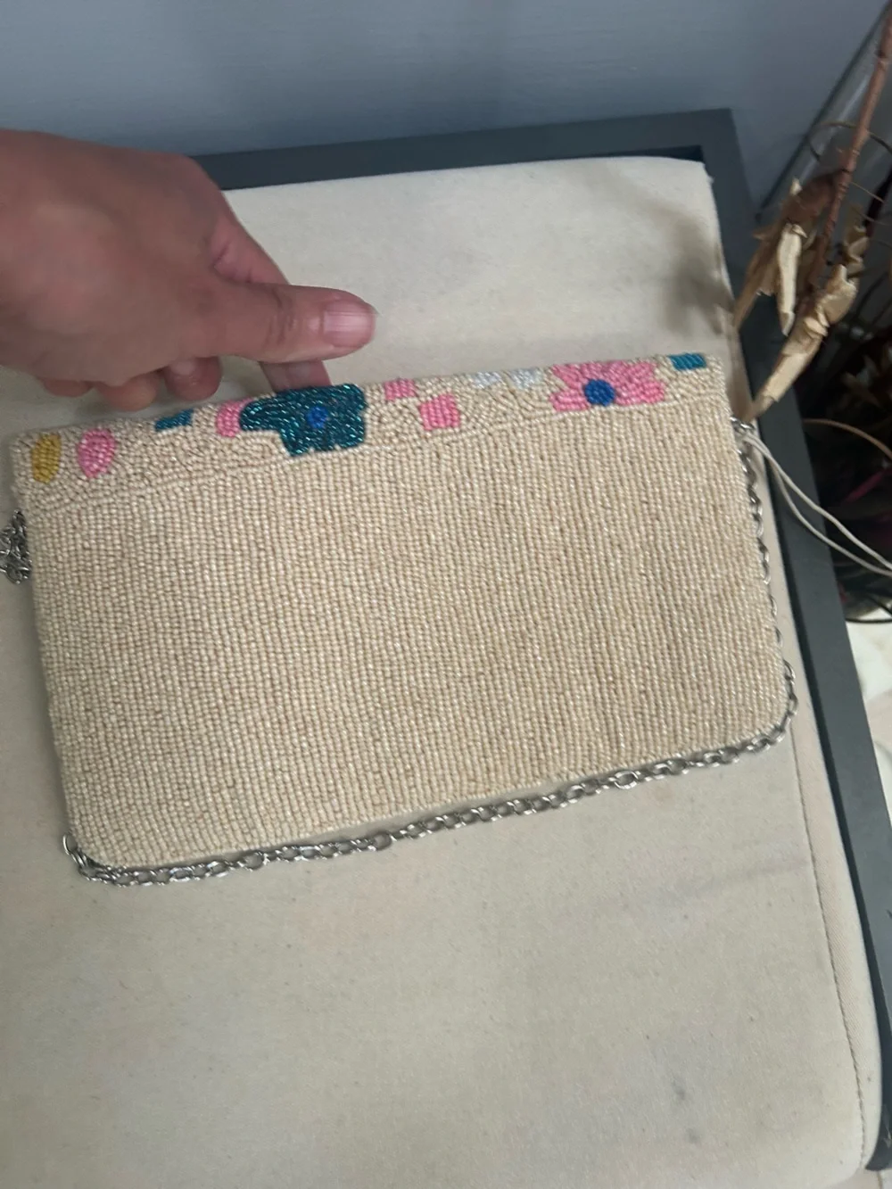 NWT SOL and MER beaded clutch.
